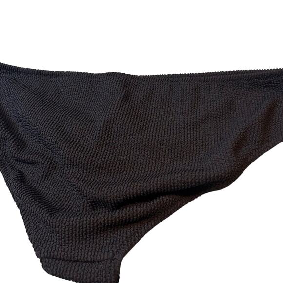 NWT J.Crew XXL Black Textured Hipster Bikini Bottom Full Coverage Swim - Picture 4 of 6